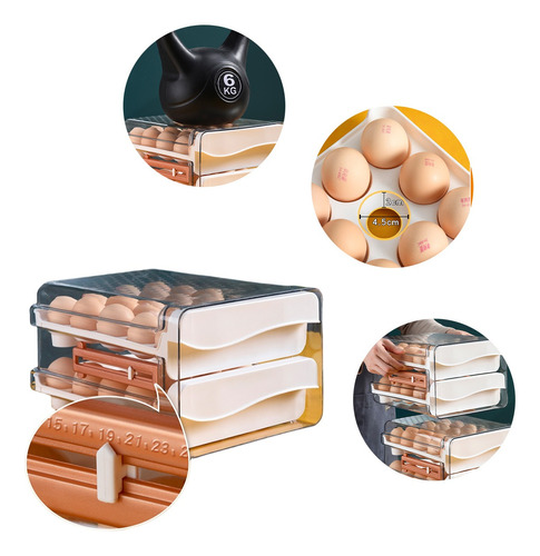 Porta Huevos Almacenador 32 Huevos Caja Para Huevos Hueveras