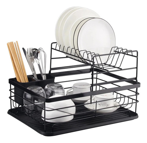Escurridor De Platos Trastes 2 Niveles 12 Platos Deco Hogar