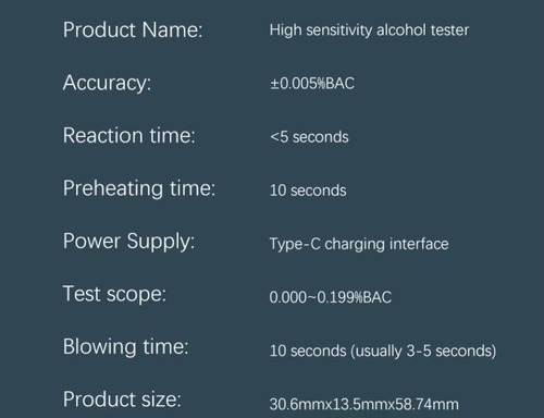 Alcoholimetro Tester Alcoholemia Alcohol Sin Contacto