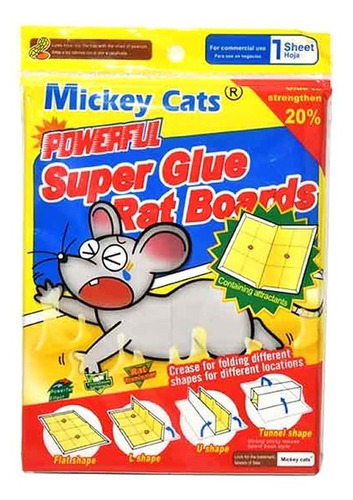 Imagen 7 de 8 de Trampa Para Ratón Adhesiva Mickey Cats - Original - Set 5 U.