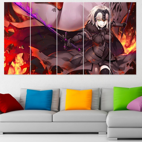 Cuadro Poliptico Juana De Arco Fate Grand Order 120x70cm 