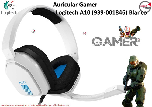 Auricular Gamer Logitech A10 (939-001846) Blanco