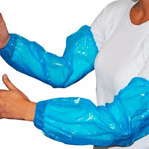 Manguilla Desechable Plástica Azul Pack (5unid) X100 C/u