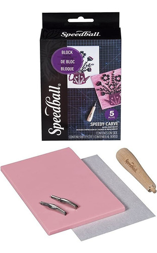 Speedball Speedy-carve Bloque De Impresión Y Caucho Kit De S