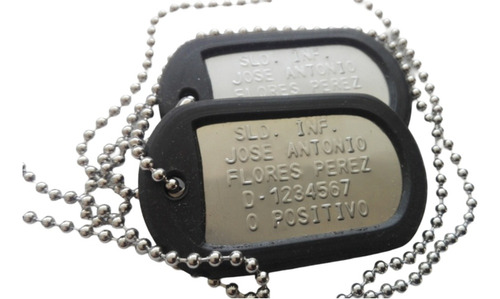 Juego De Dog Tags Militares Envio Gratis!! Compara Calidad!!