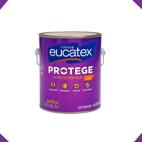Tinta Latex Eucatex Protege Acrilico Fosco Aguas Rasas 3,6l