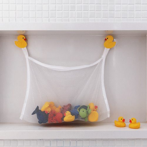 Kit Organizador De Brinquedo Banheiro Com Patinho Borracha