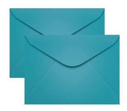 Kit Envelope Convite Azul Turqueza 72x108mm Scrity 100un