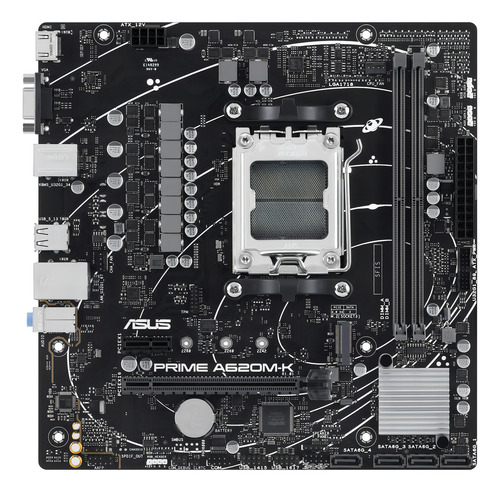 Tarjeta Madre Asus Prime A620m-k-csm Am5 Ddr5 M.2 Micro Atx
