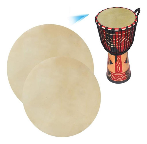 Bongo Drum Head Buffalo 2pcs Faux Cuero Accesorio De Sonido