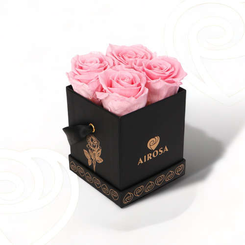 Rosas Preservadas Airosa Box 4 Color Rosa Caja Black