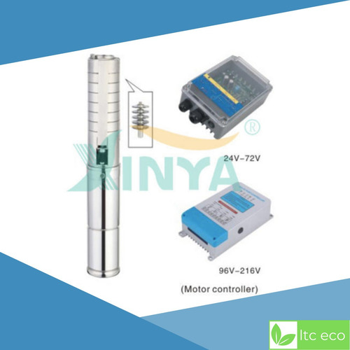 Imagen 4 de 10 de Bomba Solar Sumergible 4000 Lxhora 55mts Riego Ganado 2.93hp