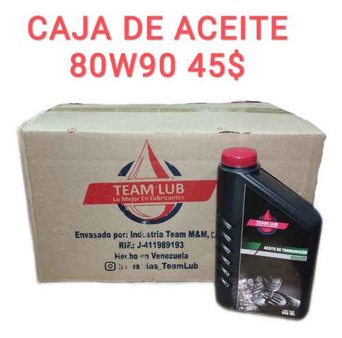Caja De Aceite Mineral Team Lub 80w90 Caja Sincronica 