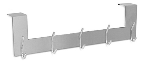 Internet's Best Over The Door Modern Hook Rack - 5 Hooks - 