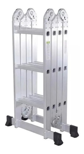 Escalera De Aluminio Plegable Multiproposito 12 Escalones