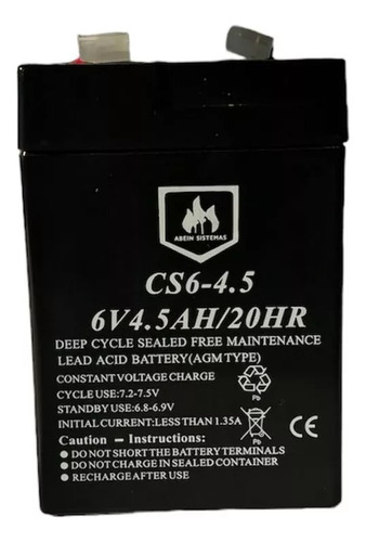 Batería 6 V 4,5 Amp. Para Lamparas De Emergencia