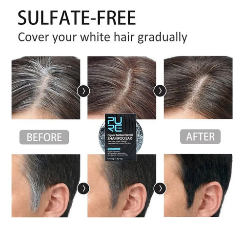 3pcs 60g Shampoo Escurecedor Em Barra E Sabonete Em Barra*3