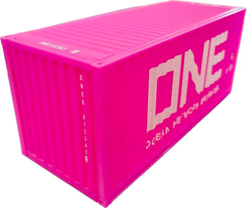 Shipping Container A Escala Para Escritorio One Rosa 1:36
