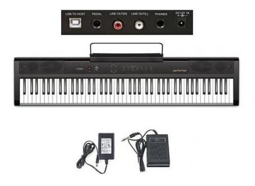 Imagen 1 de 8 de Piano Digital Eléctrico Artesia Performer 88 Tecla Sensitivo