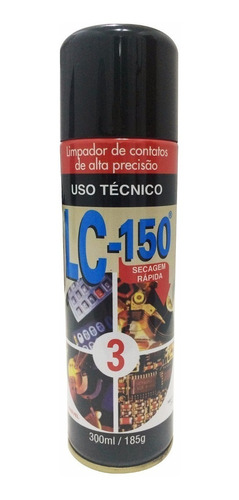 3un. - Limpador De Contatos Lc-150 Nº3 300ml - Aerojet  