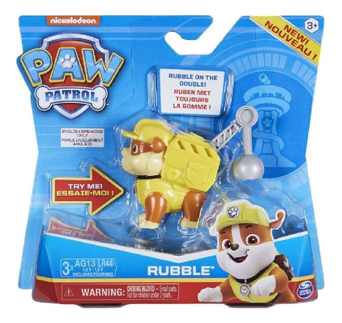 Figura Patrulha Canina Action Pack Pup Rubble Com Som 1469