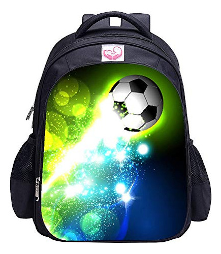 Mochila Fútbol Niños, Estampado Cool, Bolso Escolar (soccer