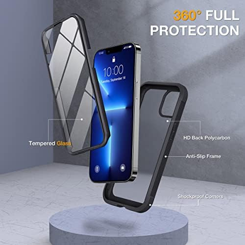 Capa Miracase Para iPhone 13 Pro Max, Preta Fosca E Proteção