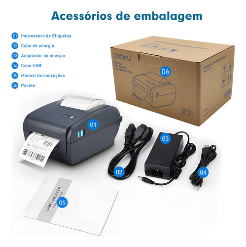 Mini Impressora Wifi Térmica Portátil Sem Fio Recibos 110mm