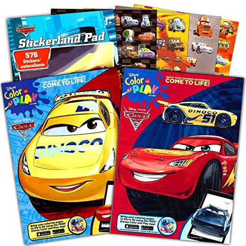 Disney Cars Coloring Book Set (2 Libros Con Rayo Mcqueen - 9