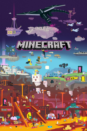 Impresión Foto - Poster Minecraft 60 X 90 Cm 