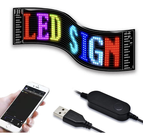 Cartel Led Para Auto- Señal Flexible 59.5*12cm A-771-3 X1
