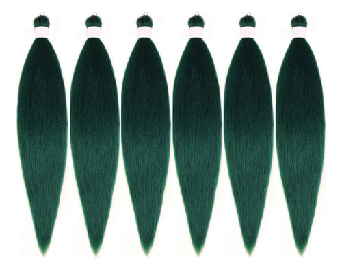 Extensión De Cabello Trenzado De Color Verde Esmeralda Pre.