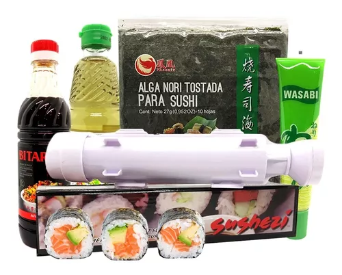 Psicológico duda logo Kit Sushi! Algas + Arroz + Maquina Para Hacer Sushi Y Mas!!
