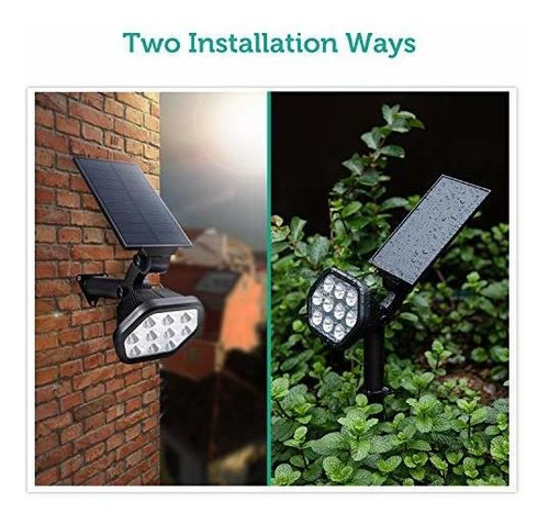 Luces Solares, 10 Focos Solares Led Para Exteriores, Fo...