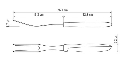 Imagem 8 de 9 de Jogo Faca Chef + Garfo Trinchante Churrasco Inox Tramontina