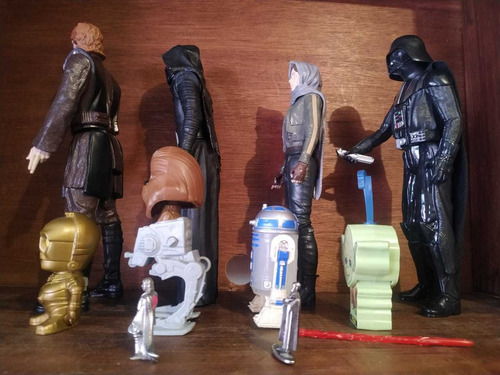 Star Wars Lote 10 Pzas, Anakin, Darthvader, R2d2, C3po. (Usado)