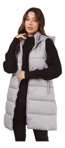 Chaleco blanco largo hot sale mujer