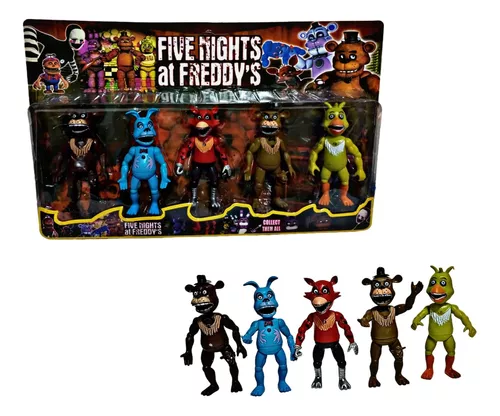 Kit 5 Bonecos Five Nights At Freddy 'S Fnaf Action Figure - Hvmix