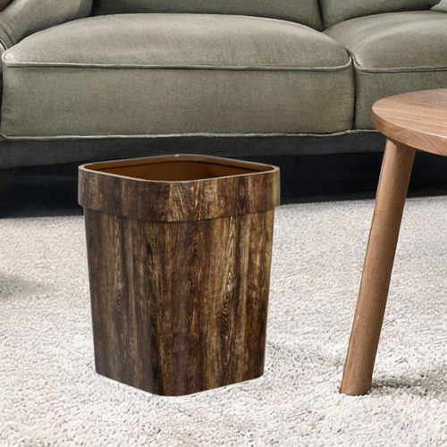 Lixeira Reciclável Decorativa Fazenda Casa L Marrom
