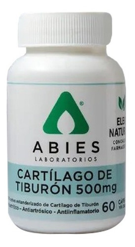 Cartílago De Tiburón Abies® 500 Mg X 60 Cap.