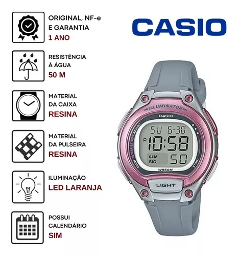 Encuentra Reloj Casio Rosa sumergible para niñas LW-203-8A