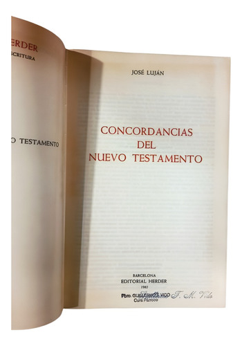 Concordancias Del Nuevo Testamento - José Luján