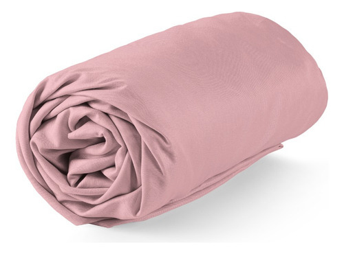 Lençol Para Cama Casal Box Padrão Avulso Com Elástico Liso Cor Rosa Desenho Do Tecido Liso Com Elástico