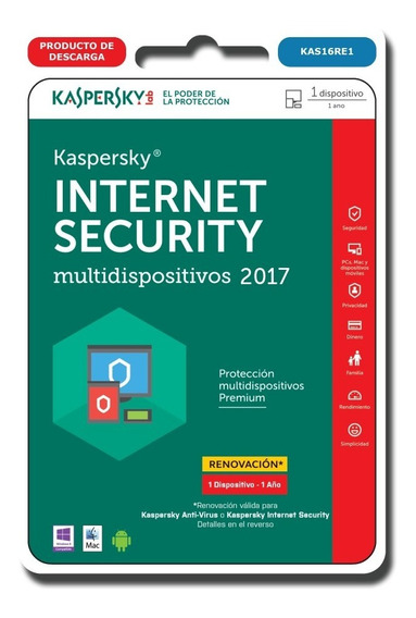 Kaspersky Kaspersky Internet Security 2 Dispositivos RENOVACION 1 Año 2022 Licencia Digita 