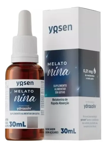 Melatonina Líquida 0,21mg Cada Gota Ydrosolv 30ml Yosen Sabor Sem...