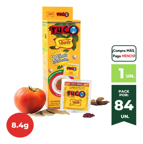 Tuco Sibarita  8.4g Caja 84 Unidades 