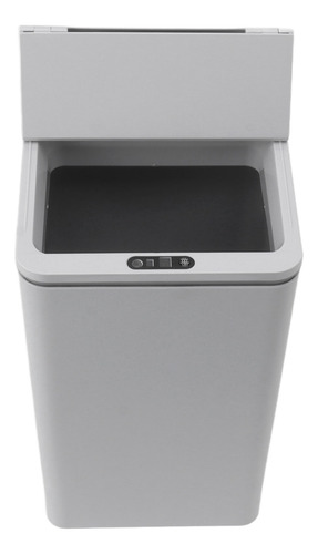 Cubo De Basura Gris Con Apertura Automática, Sensor De Escri