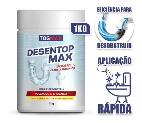 Desentupidor Pó Biologico Desentop Fossa Caixa Gordura 1kg