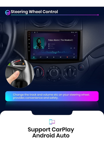 Radio Estéreo Android Auto 2din Pantalla Para Aveo 2006-2012