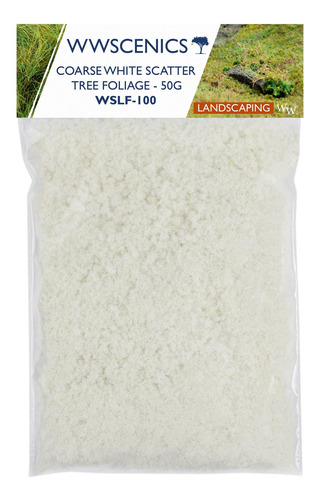 Flocado Flor Blanca Gruesa 1.76 Oz Wslf-100 Efecto Follaje